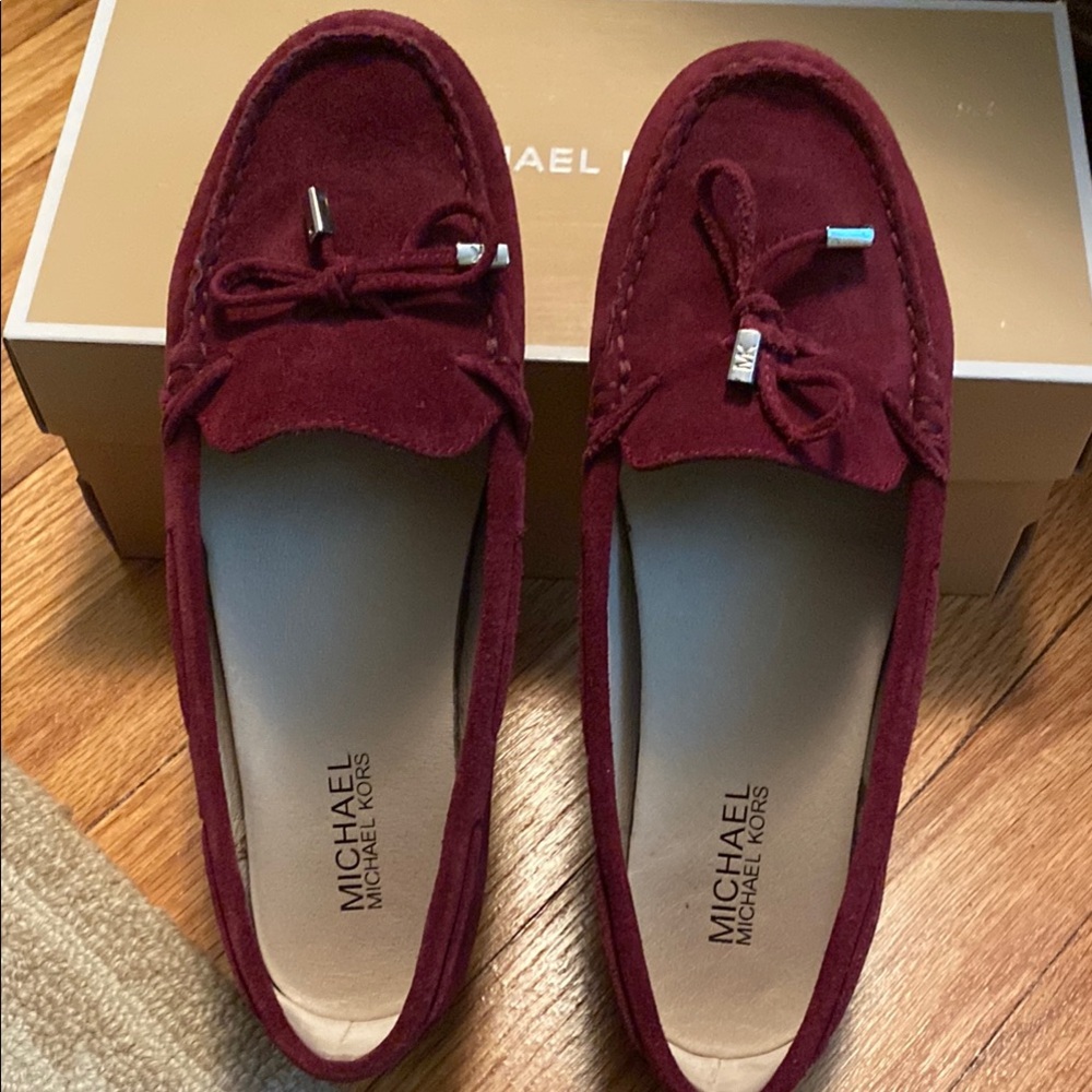Michael Kors Red Moccasin Loafers